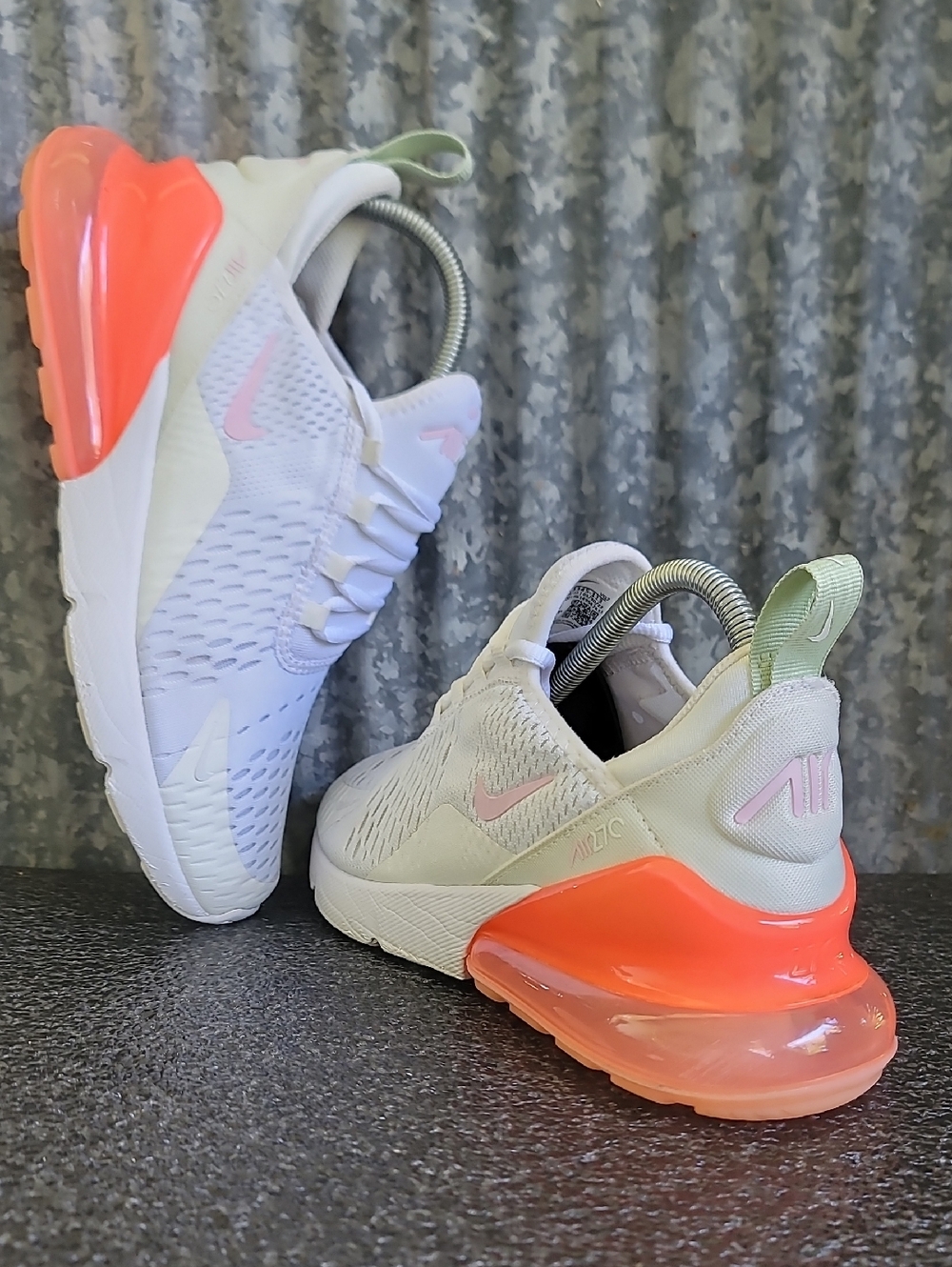 Pink Nike Air Max 270 "White Honeydew/Pink Foam/Coral" Wmns 7.5 Great Condition - Picture 2 of 14